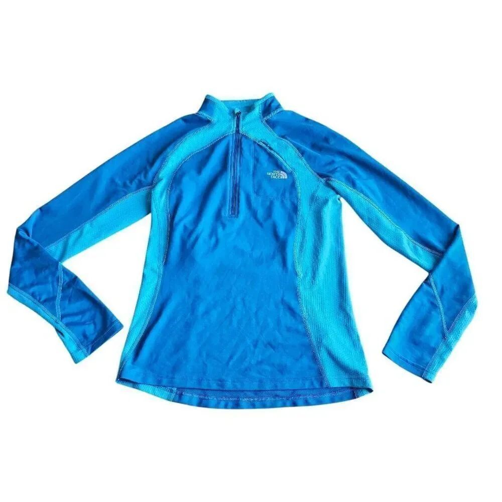 The North Face womens Sz S blue flight series vaporwick half zip pullover